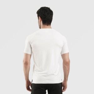 Vêtements de gymnastique blancs basiques, t-shirt basique - Product Image 2