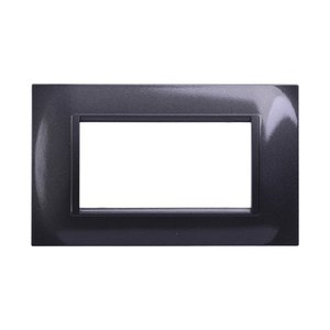 Etroit spazio serie 4P piatto quadrato in plastica, colore acciaio scuro, compatibile con Bticino luce vivente-materiali elettrici - Product Image 1