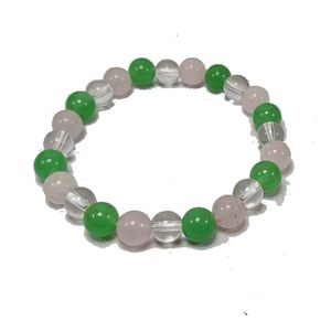 สร้อยข้อมือคริสตัลหินอะเวนจูรีนใส/สีเขียว/ลูกปัดกลมคริสตัลพลอยเครื่องประดับแฟชั่นสำหรับผู้ชายและผู้หญิงพลังงานของขวัญ - Product Image 4