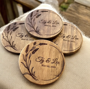 Posavasos de madera para decoración de hotel de lujo, Juego de 4 posavasos de madera para Decoración de mesa o cabina - Product Image 1