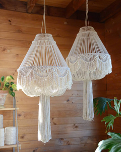 LUSTRE MACRAME MACRAME ÉCOLOGIQUE FAIT MAIN EN GROS - Product Image 4