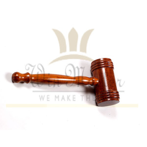 Marteau de juge en bois de rose naturel à haut verre et outils en bois de marteau de juge de bloc sonore - Product Image 3