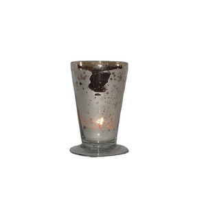 คำปฏิญาณแก้วปรอทสำหรับตกแต่งคริสต์มาสเชิงเทียนทีไลท์รูปแก้วสีเงินแบบพรีเมี่ยม - Product Image 1