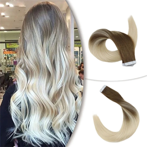 Extensiones de Cabello Humano con Cinta Adhesiva Invisible Inyectada, Estilo Ruso, Sin Costuras, de Jasmine Beauty European - Product Image 1