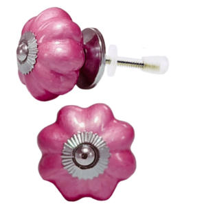 Reine rose céramique Melon boutons qualité armoire tiroir porte poignée et poignées pour chambre cuisine salle à manger commode garde-robe utilisation - Product Image 2