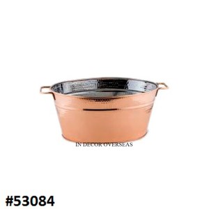 Bacs à Glace en Laiton avec Finition Antique en Métal de Qualité Supérieure, Grande Forme, Refroidisseur de Bouteille de Vin et de Bière - Product Image 5