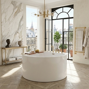 Baignoire autoportante en acrylique avec drain intégré - FW-M-2001 - Massage contemporain et immersion profonde - OEM/ODM pour l'hôtellerie et usage résidentiel - Product Image 5