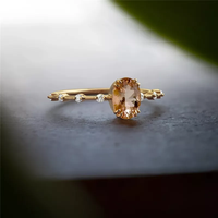 Anillos de Compromiso de diamante para niña y mujer, de Plata de Ley 925, joyería chapada en oro de 18k, anillos de circonia rosa para niña y mujer