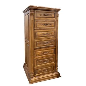 Cómoda de Madera de Teca Tallada a Mano de Estilo Europeo Real con 7 Cajones para Almacenamiento en el Dormitorio - Product Image 2