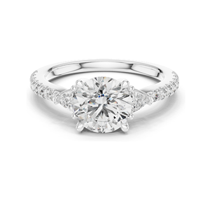 Bague de fiançailles en diamant de laboratoire rond brillant de 1,776 ct, diamants VVS-VS EF CVD, or 18K, 14K, 10K et argent 925, rose - Product Image 1