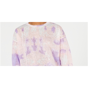 Top in Cotone Lavorato a Maglia a Maniche Lunghe Tie-Dye per Ragazze, Alta Qualità, Stile Vintage, Taglia L, Colore Rosa, per Primavera Estate Autunno - Product Image 5