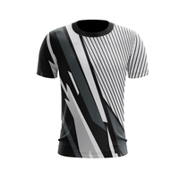 T-shirt pour hommes en microfibre de polyester 100% Service OEM Chemise imprimée par sublimation avec motif vierge
