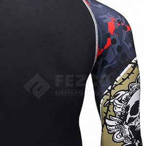 Service OEM à manches longues Manches complètes Rash Guard Tailles et conceptions personnalisées Spandex/Polyester Respirant et séchage rapide - Product Image 4