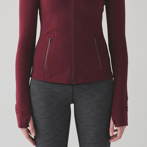 Chaqueta de yoga con cremallera completa para mujer, personalizada con logotipo, al por mayor, nueva, sublimada, para entrenamiento, ropa deportiva para chicas - Product Image 4