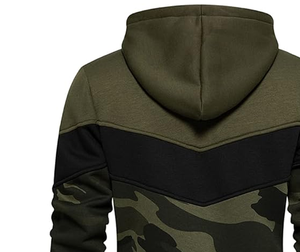 Sudadera polar con capucha y estampado atlético de otoño para hombre, sudaderas con capucha de bloque de color con estampado digital - Product Image 6