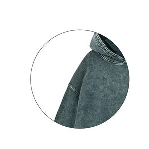 Sweat-shirts pour hommes automne-hiver 2025, style punk brodé, effet délavé, molleton lourd, manches longues, logo personnalisé - Product Image 3