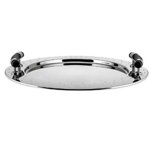 Lujosa bandeja de servicio de aluminio chapado en oro Diseño personalizable Ideal para cocinas grandes de hoteles y restaurantes de lujo - Product Image 6