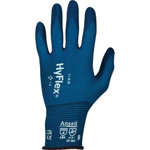 Gants de sécurité HyFlex 11-818 Taille 10 Bleu foncé EN 388 PPE Catégorie II Ansell Lot de 12 - Product Image 1