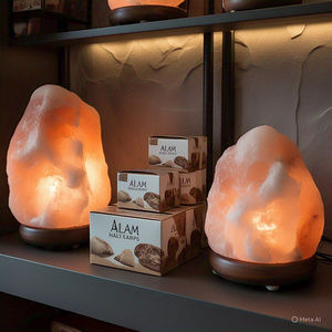 Customized Packing 15-20Kg Organic Natural Himalayan Salt <b>Lamp</b> Feng Shui Cross Flower Angel Design Religious Home Decoration - Product Image 2