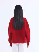 Nouveauté Pull cardigan décontracté pour femme pour l'hiver Tricot fin à manches longues Pull à logo tissé sur le devant