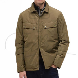 Chaqueta Acolchada con Parches para Hombre, Transpirable, Estilo Urbano, Formal, Ligera, Cortavientos, 100% Algodón - Product Image 1