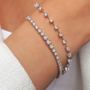 0.70ct Moissanite Diamond Tennis Bracelet in 9k 10k 14k 18k Yellow Gold Linear Diamond Wedding Bracelet Christmas Gift For Her - Product Image 6
