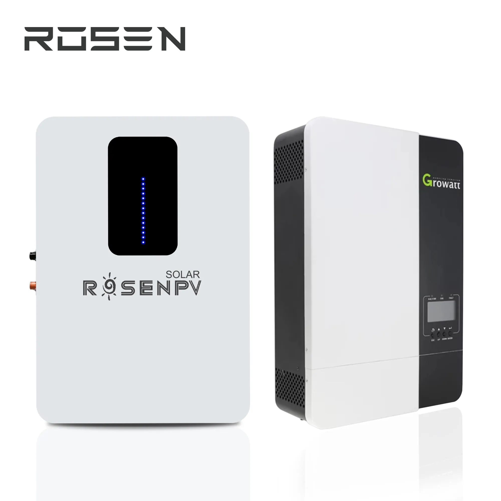 Rosen 48V Lifepo4 10 Kwh 15Kwh 20Kwh Wall-Mounted Home Power Wall Lithium Ion Battery Storage For Solar System