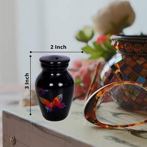 Butterfly Small <b>Urn</b> <b>for</b> Human <b>Ashes</b> - Cremation <b>Urns</b> <b>for</b> Adult <b>Ashes</b> - <b>Mini</b> Keepsake Burial <b>Urn</b> <b>for</b> Male, Female - <b>Mini</b> Decorati - Product Image 1