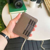 Dompet saku pria kulit asli desain khusus tempat kartu produk kualitas Premium warna cokelat-dari Turki