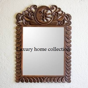 Cadre de miroir en bois de qualité supérieure fabriqué à la main pour un grand mur de salon avec un aspect de bois antique magnifiquement fini - Product Image 6