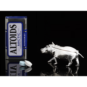 Hipopótamo de plata esterlina - Product Image 1