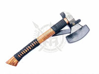 Industrielle Qualität Rosenholzgriff Bestseller Handgefertigte Premium-Qualität Multifunktionale Damaszener Stahl Wikinger-Axt mit Lederhülle