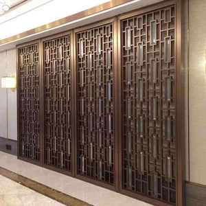 Divisorio in Metallo con Saldatura Invisibile in Acciaio Inox Stile Moderno per Lobby di Hotel, <span class=keywords><strong>Parete</strong></span> Decorativa dal Produttore - Product Image 1