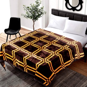 ผ้าห่มขนมิงค์ผ้าโพลีเอสเตอร์100% หนาลายดอกไม้/ตัวอักษร/ดีไซน์ทึบสำหรับฤดูหนาว - Product Image 3