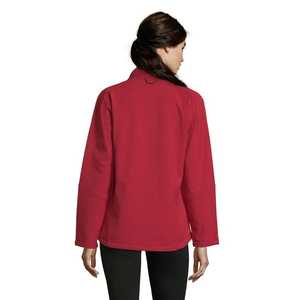 Dernière veste Softshell respirante rouge avec logo personnalisé de qualité supérieure pour femmes manches complètes et vestes de course d'extérieur coupe-vent pour femmes - Product Image 3