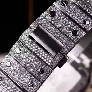 Montre entièrement sertie de diamants de moissanite à cadran vert pour homme, bijoux de rappeur, montre à mouvement automatique de 41 mm, montre hip-hop - Product Image 5