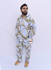 Venta al por mayor personalizado Realtree Camo Sudadera con capucha y pantalón conjunto de gran tamaño Drop Shoulder Joggers chándal transpirable Casual ropa de invierno - Product Image 4