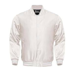 แจ็กเก็ตผ้าซาตินสีชมพูสำหรับผู้ชายเสื้อแจ็กเก็ตผ้าซาตินมีกระเป๋าด้านหน้ามีซิปด้านหน้า - Product Image 2