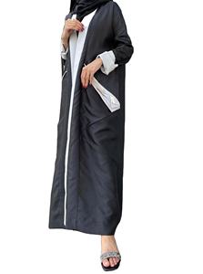 Islamic Wholesale <b>Women</b> Abaya Muslim Dress OEM ODM Customized Size logo Abaya <b>Kaftan</b> Side Patches Turn Sleeve Cuff Chiffon Made - Product Image 5