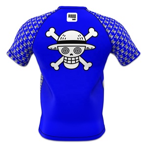 Maillot de compression à manches courtes pour homme UPF50+ Protection UV Séchage rapide Doux Extensible Ajustement parfait Sports de combat BJJ Grappling Sans Gi - Product Image 4