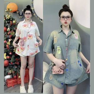 ชุดแฟชั่นพร้อมเสื้อคอปกและกางเกงขาสั้นที่เข้ากัน-เหมาะสำหรับหญิงสาวที่มีความโดดเด่น - Product Image 6