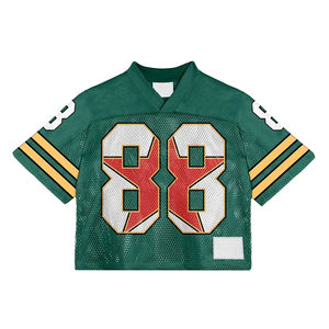 Uniformes de fútbol americano de Lacrosse profesional personalizados para hombres, camisetas de entrenamiento de malla transpirable, ropa deportiva verde - Product Image 4