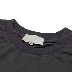 Camiseta de lavado ácido unisex, ropa de calle de manga corta negra, diseño personalizado para hombres, estilo Hip Hop informal, logotipo frontal, logotipo personalizable - Product Image 4