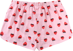 Short de pyjama en polyester 100% pour femmes Logo personnalisable Sticker Color Pattern Design Straight Fit & Breathable for Women's Shorts - Product Image 3