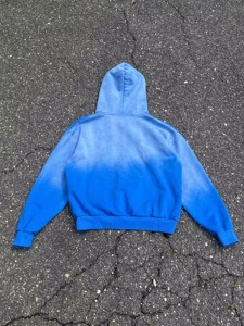 Style tendance personnalisé Sublimation imprimé automne polaire poche pull à capuche polyester/coton mélangé manches longues teint uni - Product Image 2