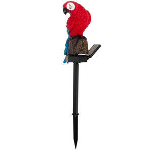 Solar-powered <b>parrot</b> <b>lamp</b>, garden light with LED twilight sensor. - Product Image 2