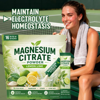 Poudre de citrate de magnésium saveur citron vert pour la santé digestive, l'équilibre électrolytique et le soutien des fonctions musculaires, marque privée OEM