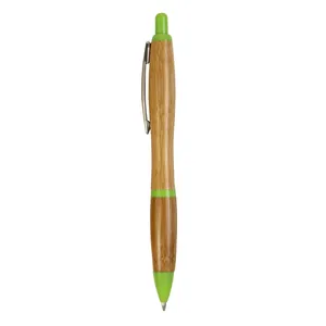 Penna Personalizzata in Bambù con Chiusura a Scatto, Gadget Promozionale Ecologico - Product Image 5