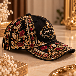 Casquettes de mariage personnalisées pour hommes, chapeaux de marié brodés, casquettes de garçons d'honneur, fournisseur de couvre-chefs pour événements et cérémonies - Product Image 2