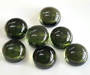 Natural Moldavite 8mm Round Cabochon AAA Quality- Loose Moldavite Top Quality - Product Image 4